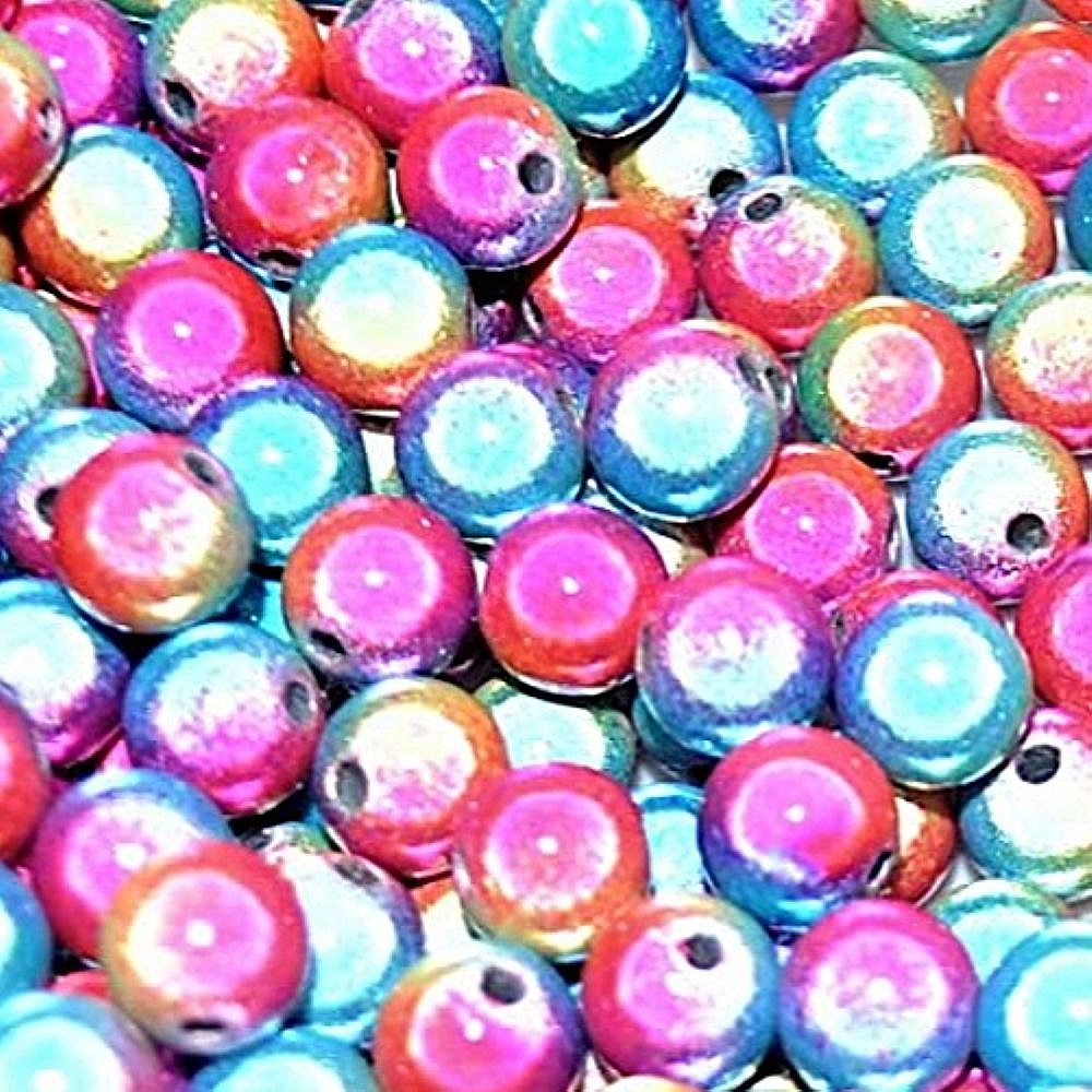 8mm Round Two-Tone Miracle Beads