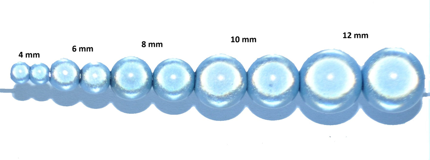 Silver Blue Acrylic Miracle Beads