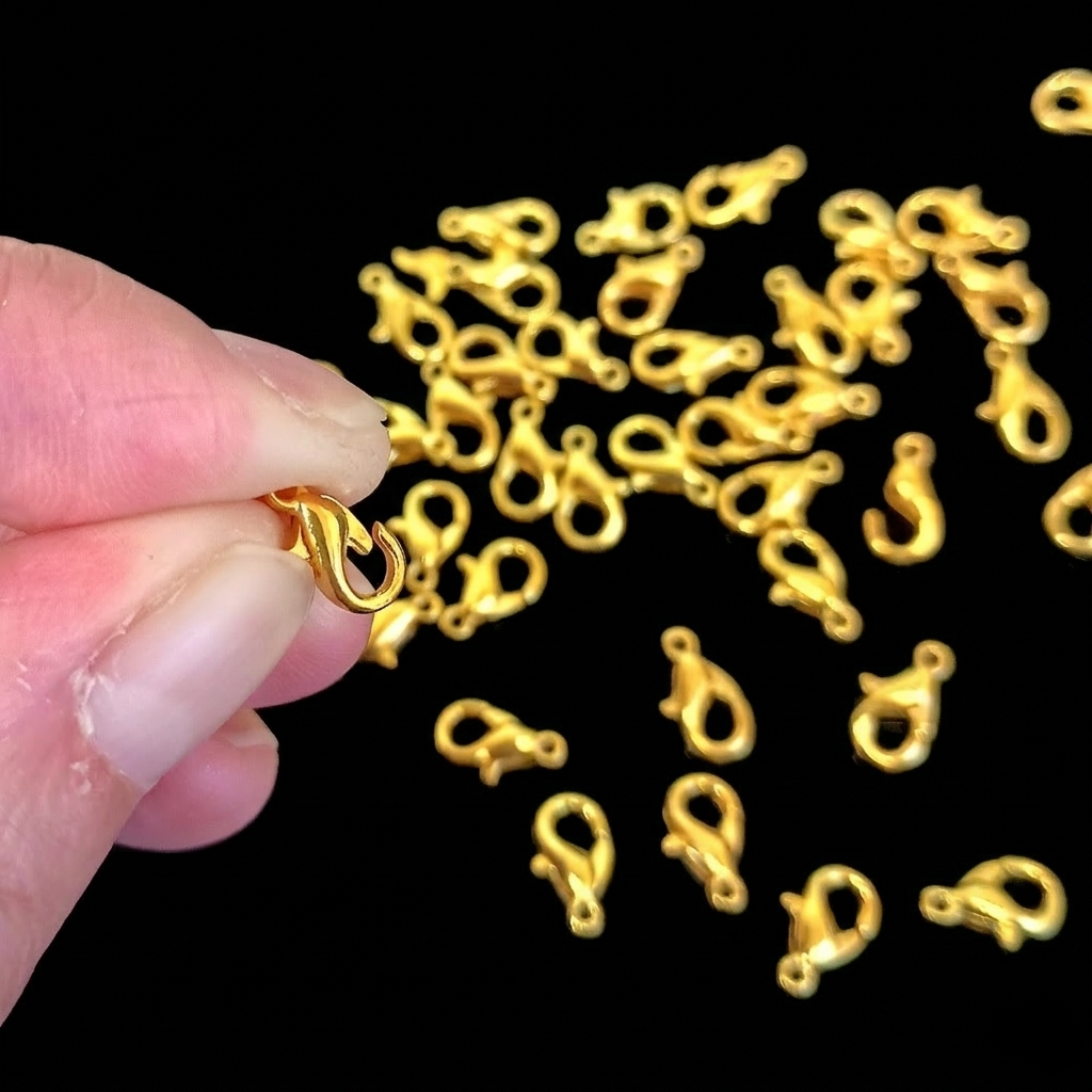 10mm Gold Lobster Clasps