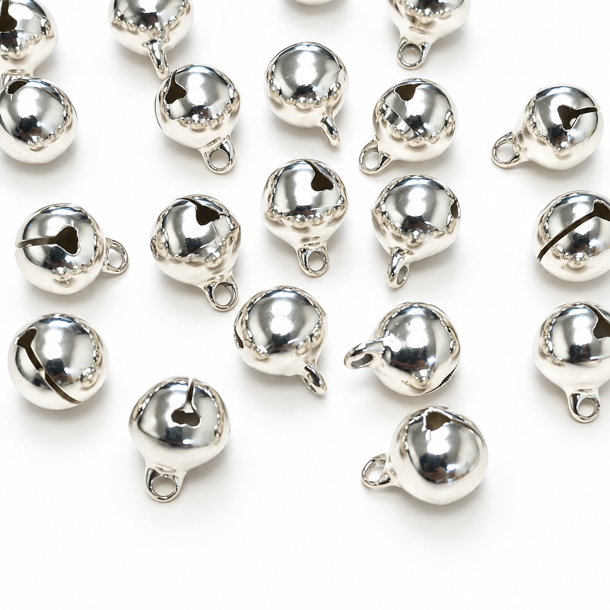 10mm Copper Silver Jingle Bells
