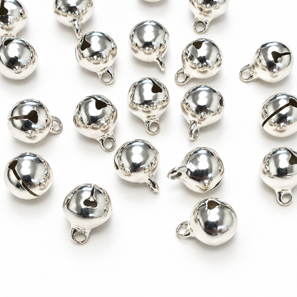 10mm Copper Silver Jingle Bells