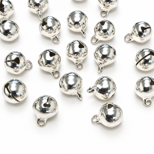 10mm Copper Silver Jingle Bells