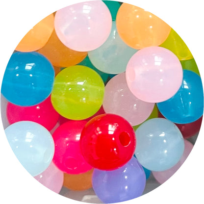 8mm Acrylic Round Jelly Beads