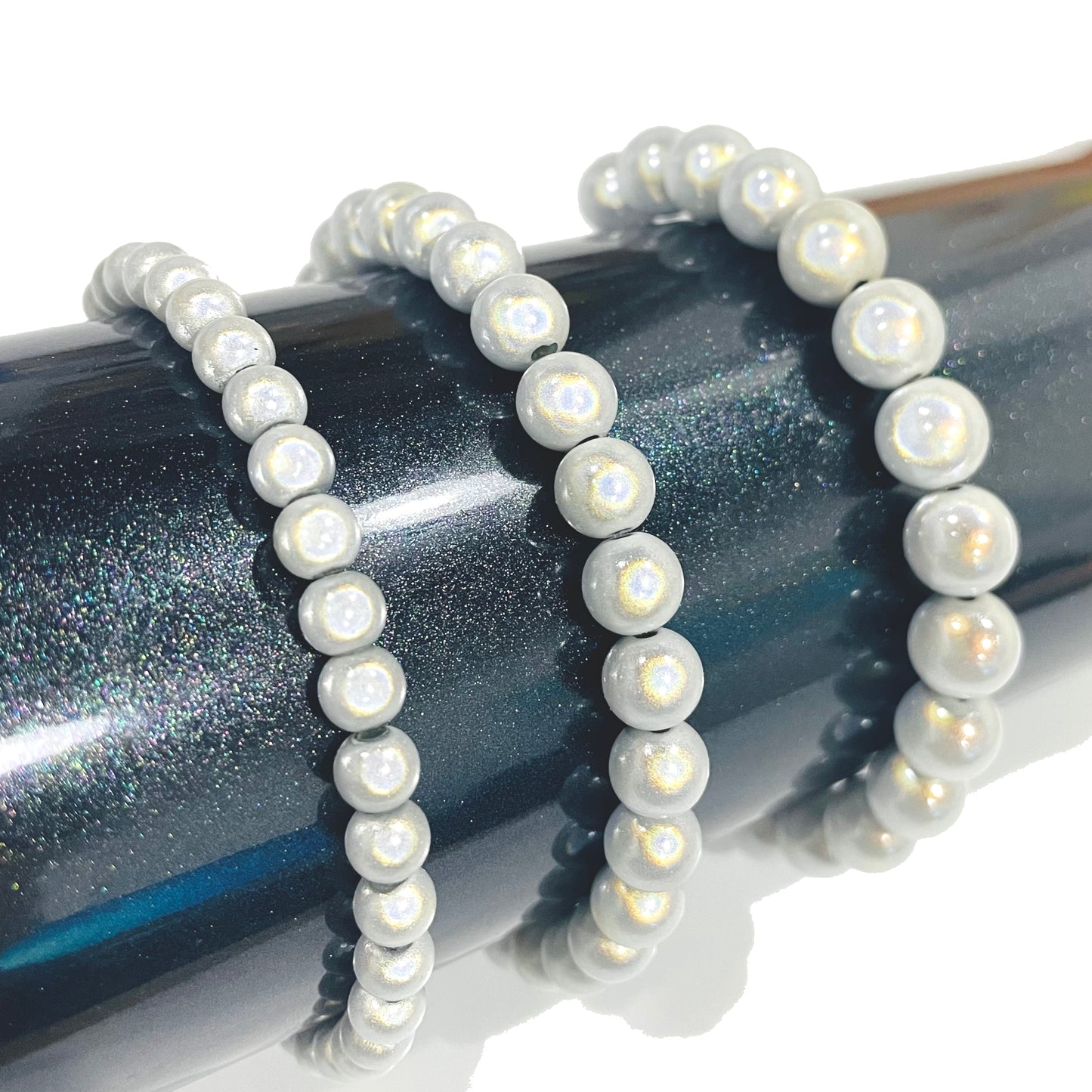 White Miracle Acrylic Beads