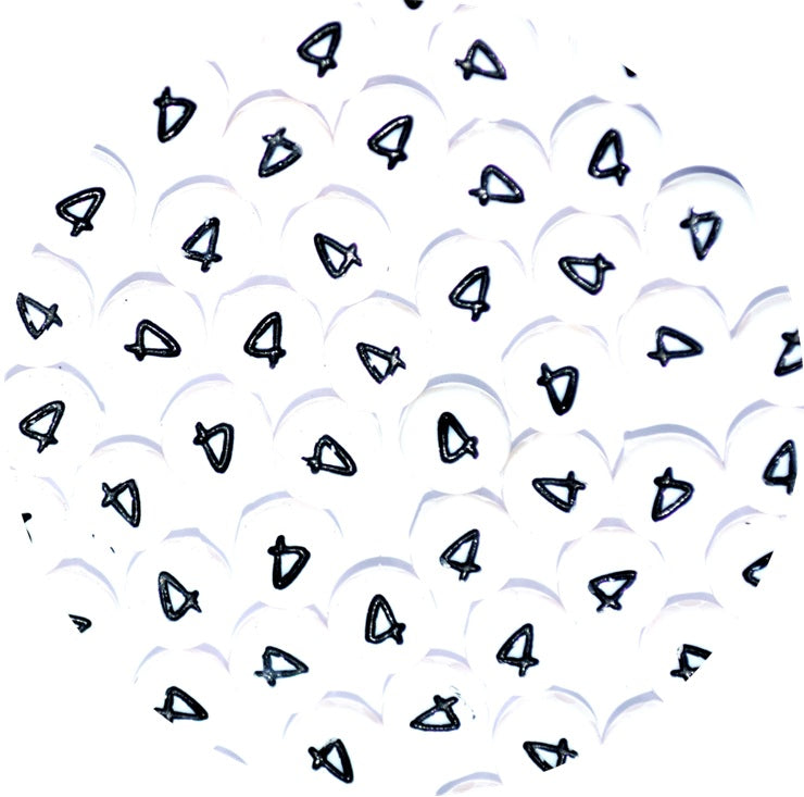 7mm White Round Numbers Beads