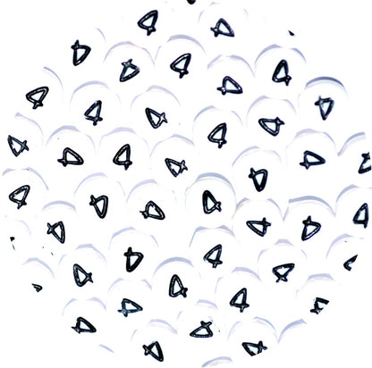 7mm White Round Numbers Beads
