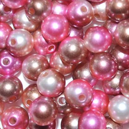 4mm Aurora Pearl Acrylic Beads, Iridescent Rainbow Pastel Craft Beads