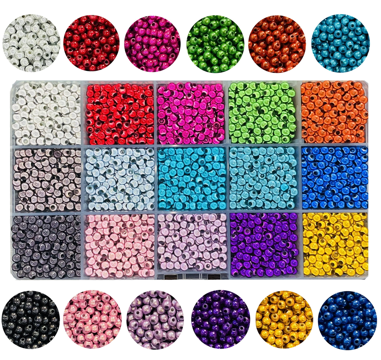 4mm 3D Illusion Miracle Beads Box Set - 4500pcs