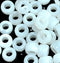 9x6mm Cloudy Stone Pony Beads - White