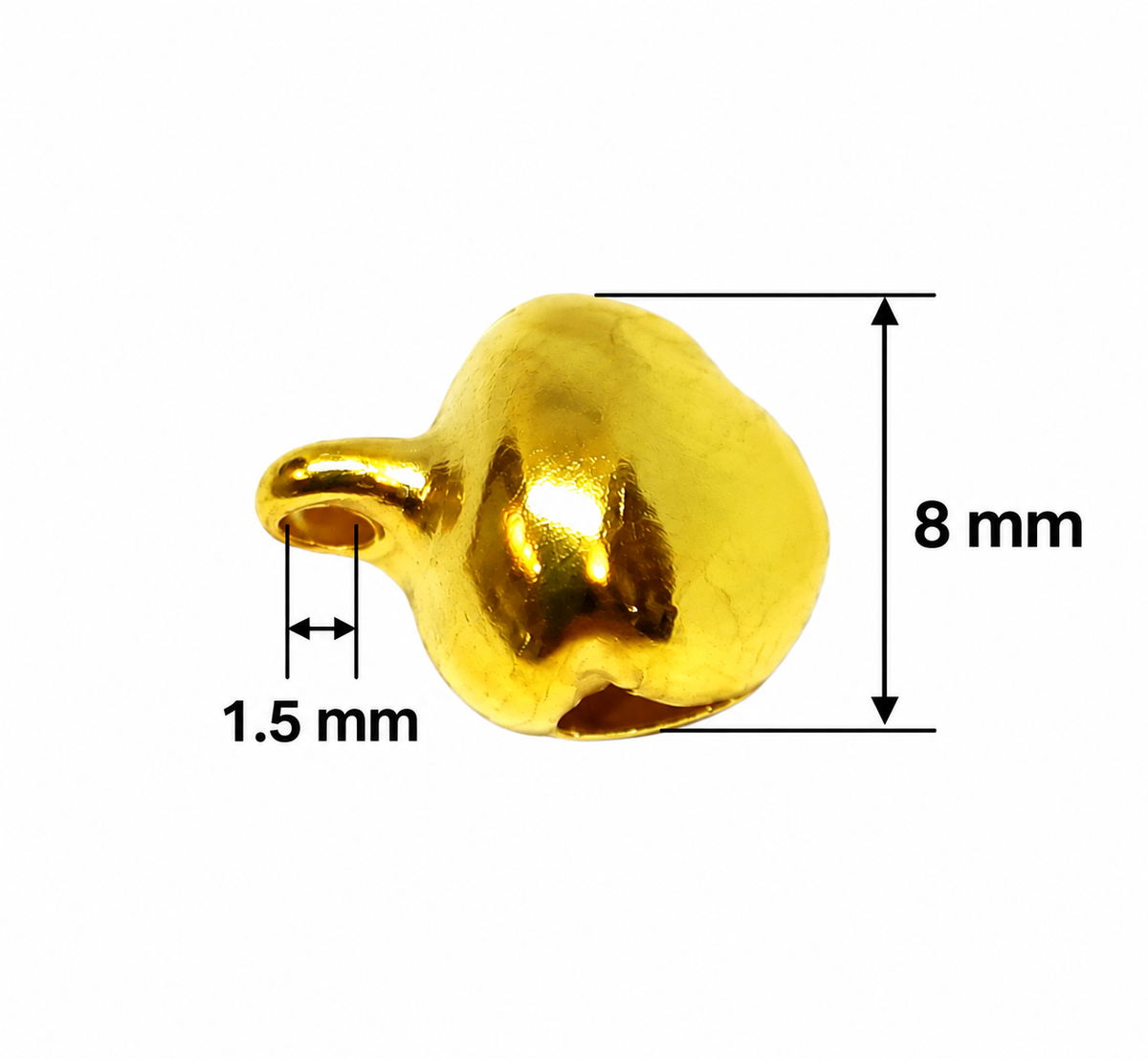 8mm Multicoloured Metal Aluminium Charm Bells