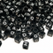 6mm Black Cube Acrylic Alphabet Beads - Single & Mixed Letters
