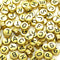 7mm Gold Flat Round Acrylic Alphabet Beads - Mixed Letters