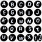 7x4mm Black Flat Round Acrylic Alphabet Beads - Single & Mixed Letters