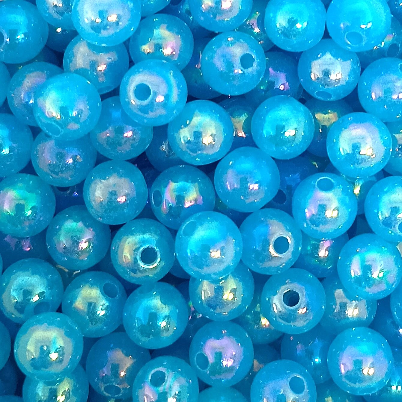 AB Coloured 8mm Acrylic Round Beads