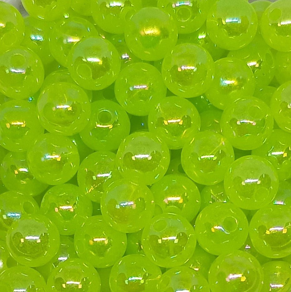 AB Coloured 8mm Acrylic Round Beads