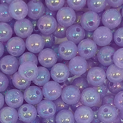 AB Coloured 8mm Acrylic Round Beads