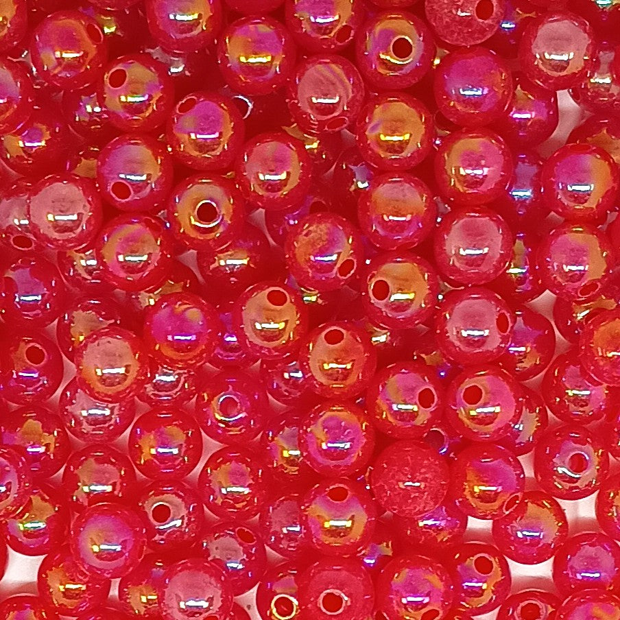 AB Coloured 8mm Acrylic Round Beads