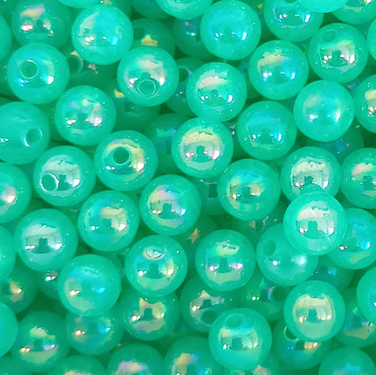 AB Coloured 8mm Acrylic Round Beads