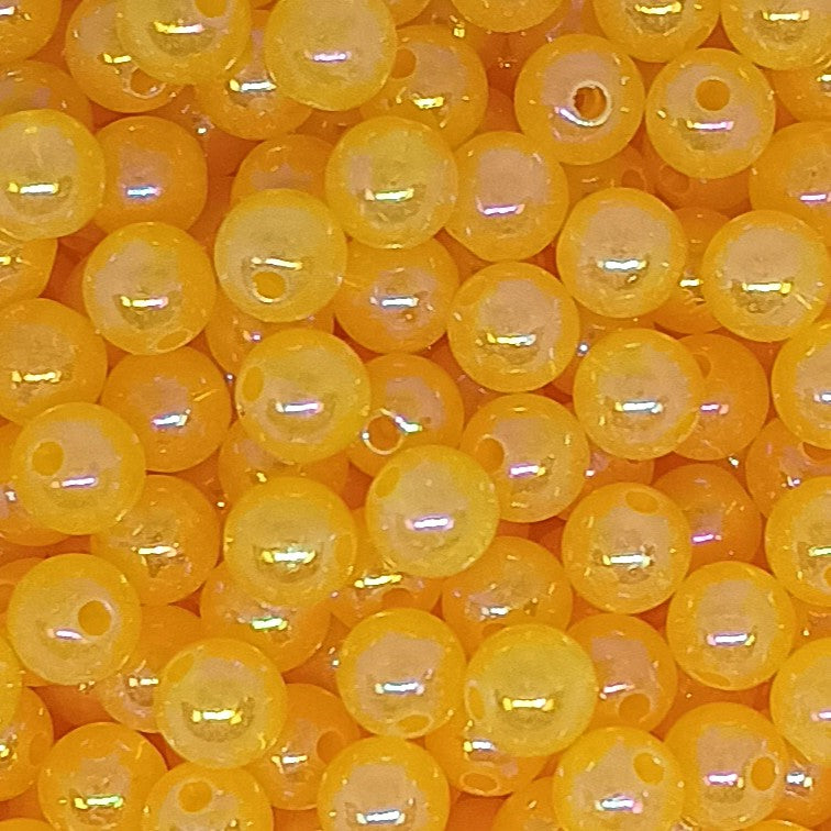 AB Coloured 8mm Acrylic Round Beads