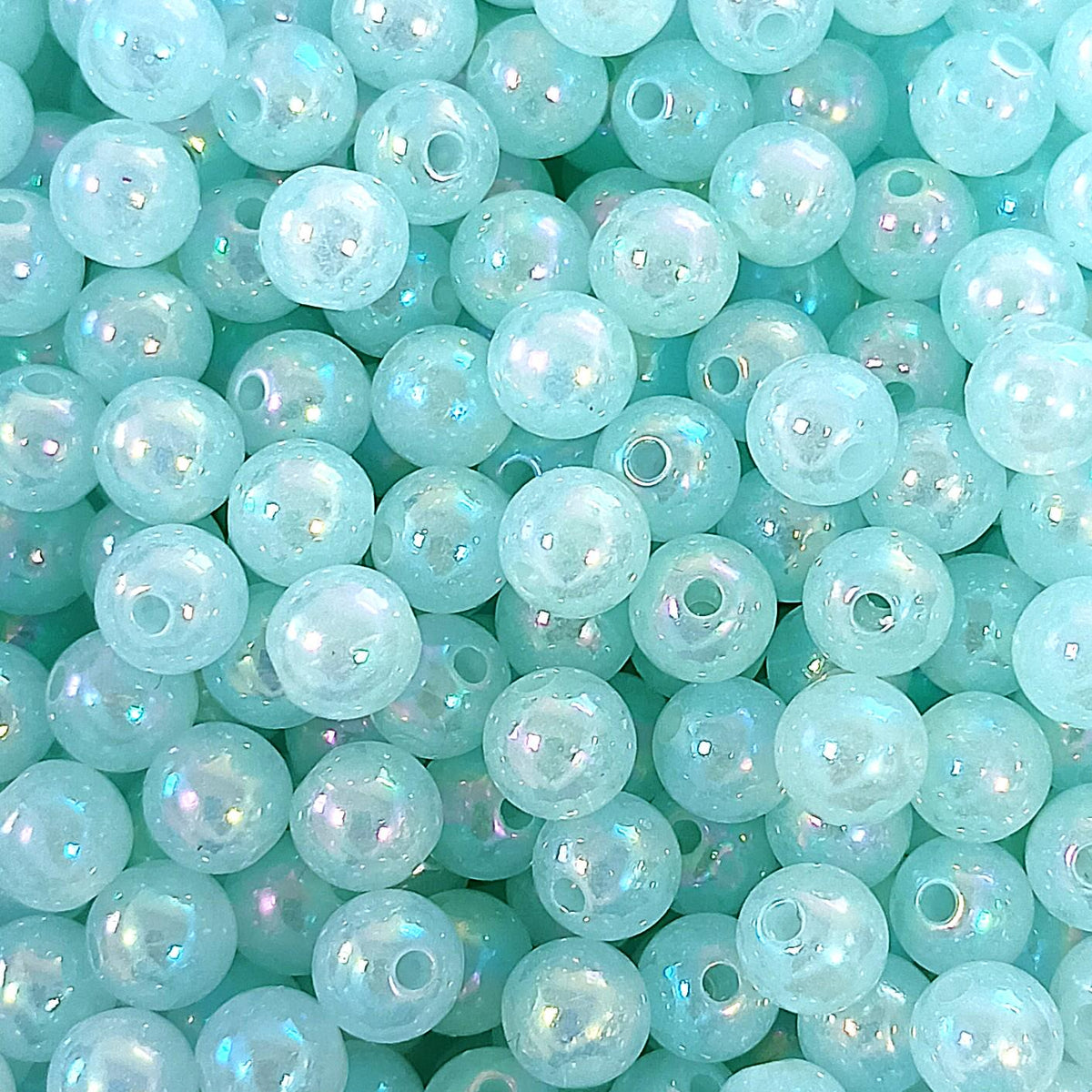 8mm AB Coloured Acrylic Round Beads