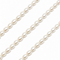 White Natural Freshwater Pearl Oval beads no modification, approx.6 mm