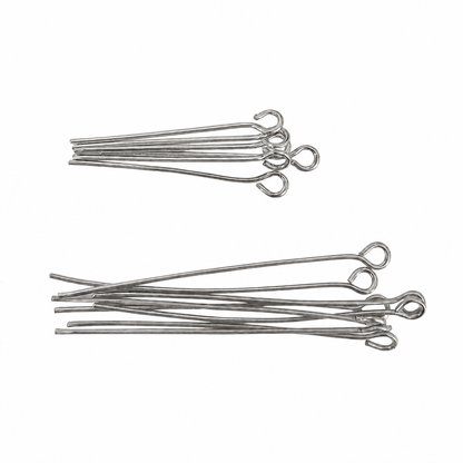 100pcs 40mm Platinum Eye Pin