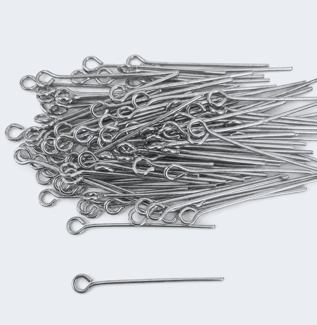 100pcs 40mm Platinum Eye Pin