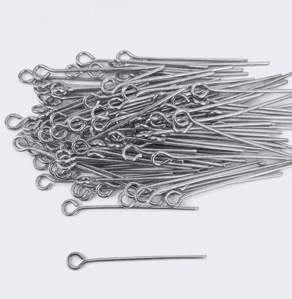 100pcs 40mm Platinum Eye Pin