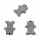 3pcs Hematite Lucky Cat Pendant Charm Beads 24mm