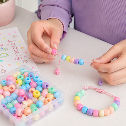 9x6mm Opaque Pony Beads - Pastel Colours