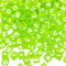 6mm Translucent Cube Acrylic Alphabet Beads - Green