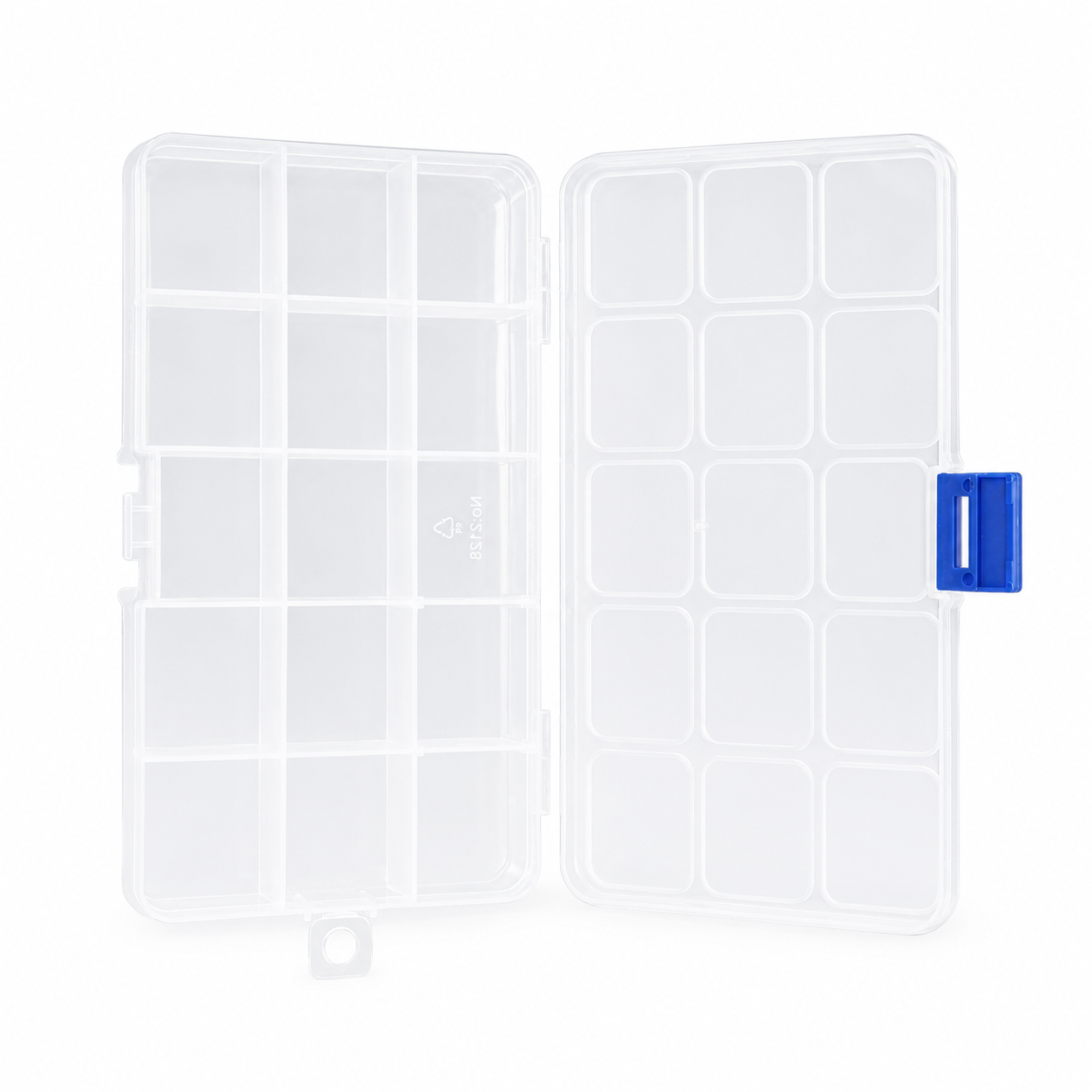 15-Compartment Plastic Storage Box Organizer