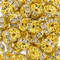6mm, 8mm, 10mm Clear Rhinestone Rondelle Spacer Beads - Gold Plated