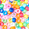 9x6mm Pearlised Pony Beads - Mixed Colour