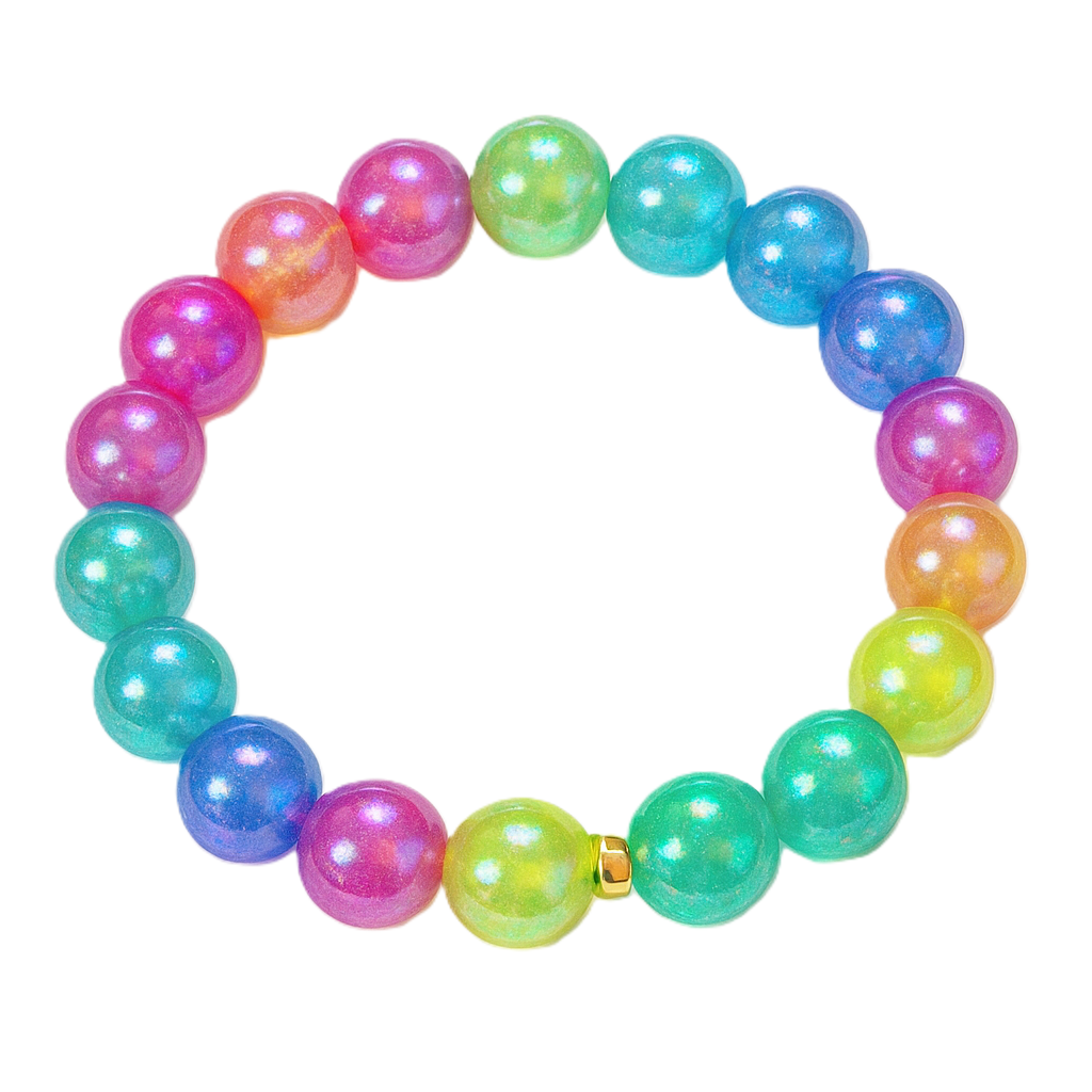 AB Coloured 8mm Acrylic Round Beads