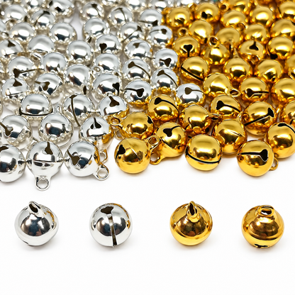 10mm Copper Silver & Gold Jingle Bells