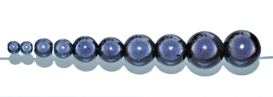 3D illusion miracle round acrylic beads - black