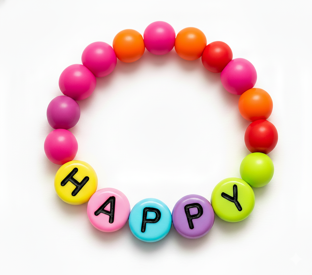7mm Flat Round Acrylic Alphabet Beads - Multicoloured