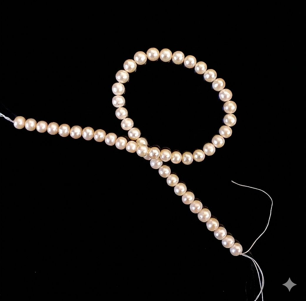 Pink Natural Freshwater Pearl round beads no modification, approx. 7-8 mm