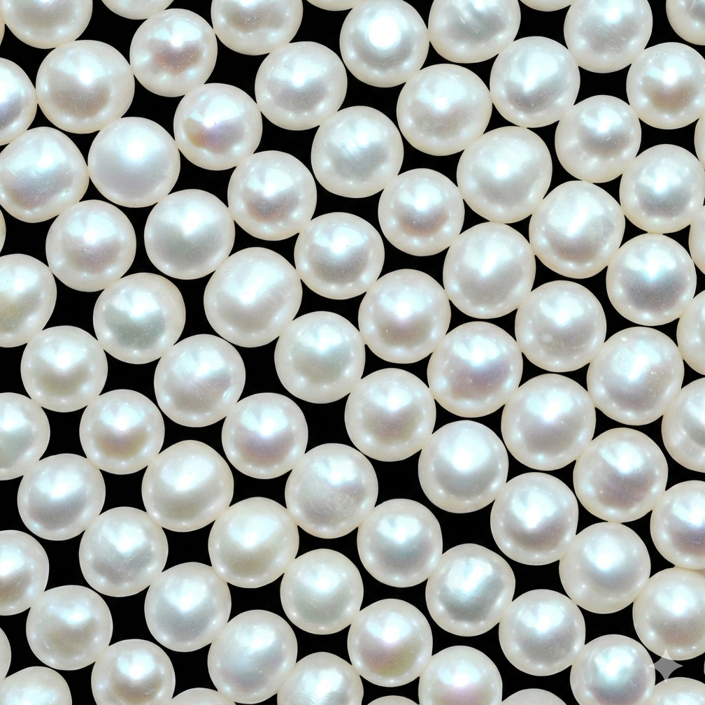 White Natural Freshwater Pearl round beads no modification, approx. 7-8 mm