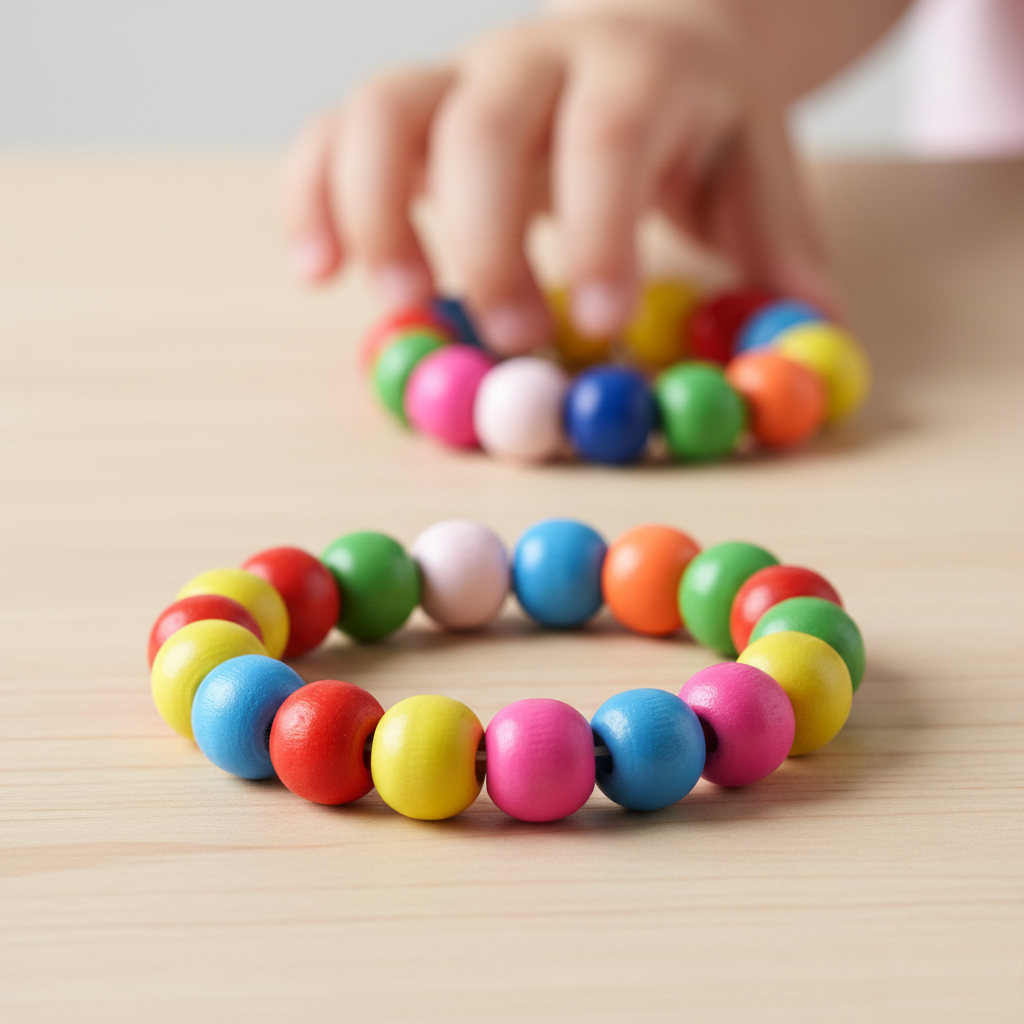 6mm Colourful Round Wooden Beads