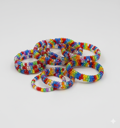 30 gram 3mm Multicoloured Glass Seed Beads