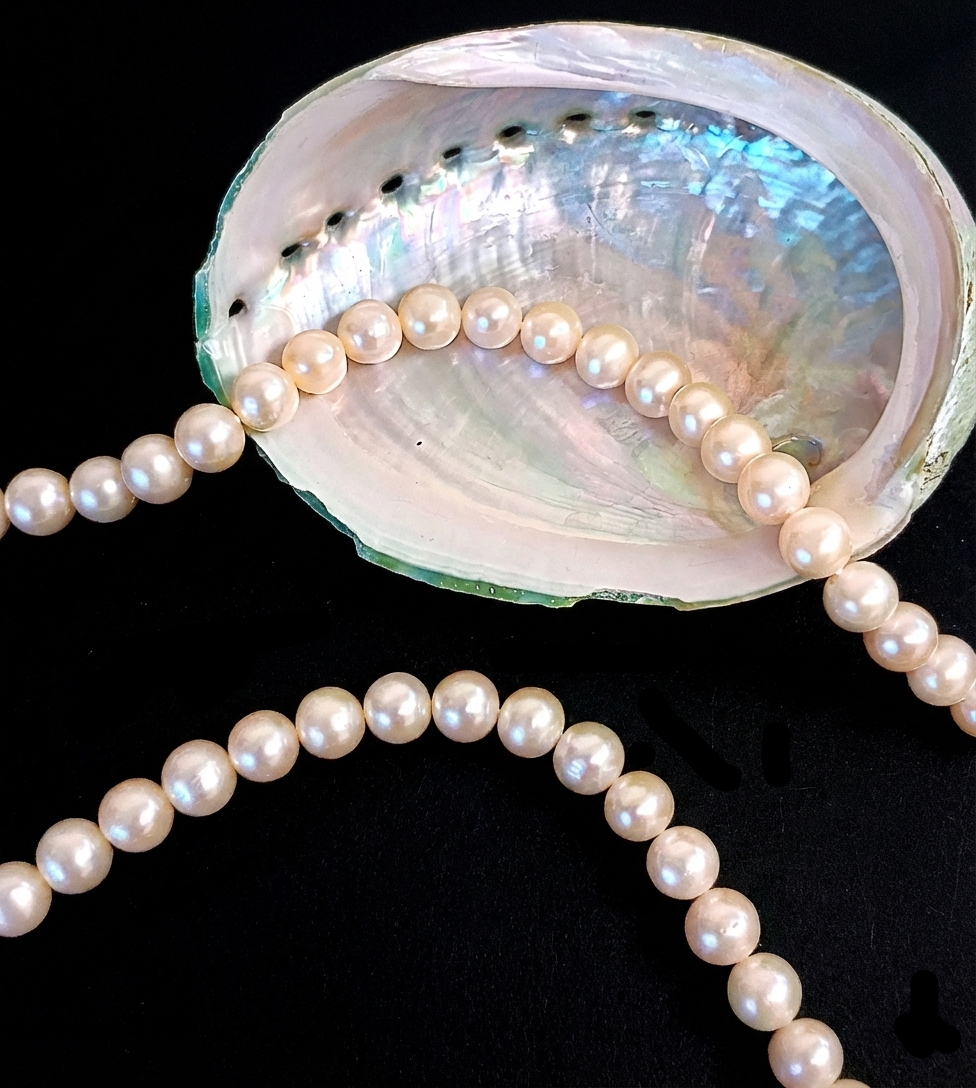 Pink Natural Freshwater Pearl round beads no modification, approx. 7-8 mm