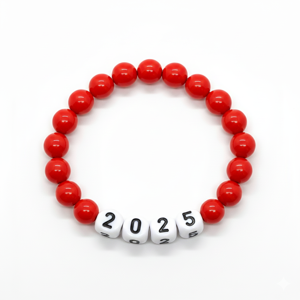 6mm White Cube Numbers Beads