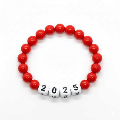 6mm White Cube Numbers Beads