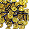 8mm Dark Blue Rhinestone Rondelle Spacer Beads - Gold Plated
