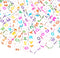 6mm White Cube Acrylic Alphabet Beads - Colourful Letters