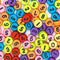 7mm Colourful Round Numbers Beads