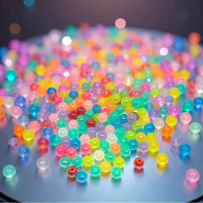 AB Coloured 8mm Acrylic Round Beads