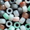 9x6mm Cloudy Stone Pony Beads - Mixed Colour